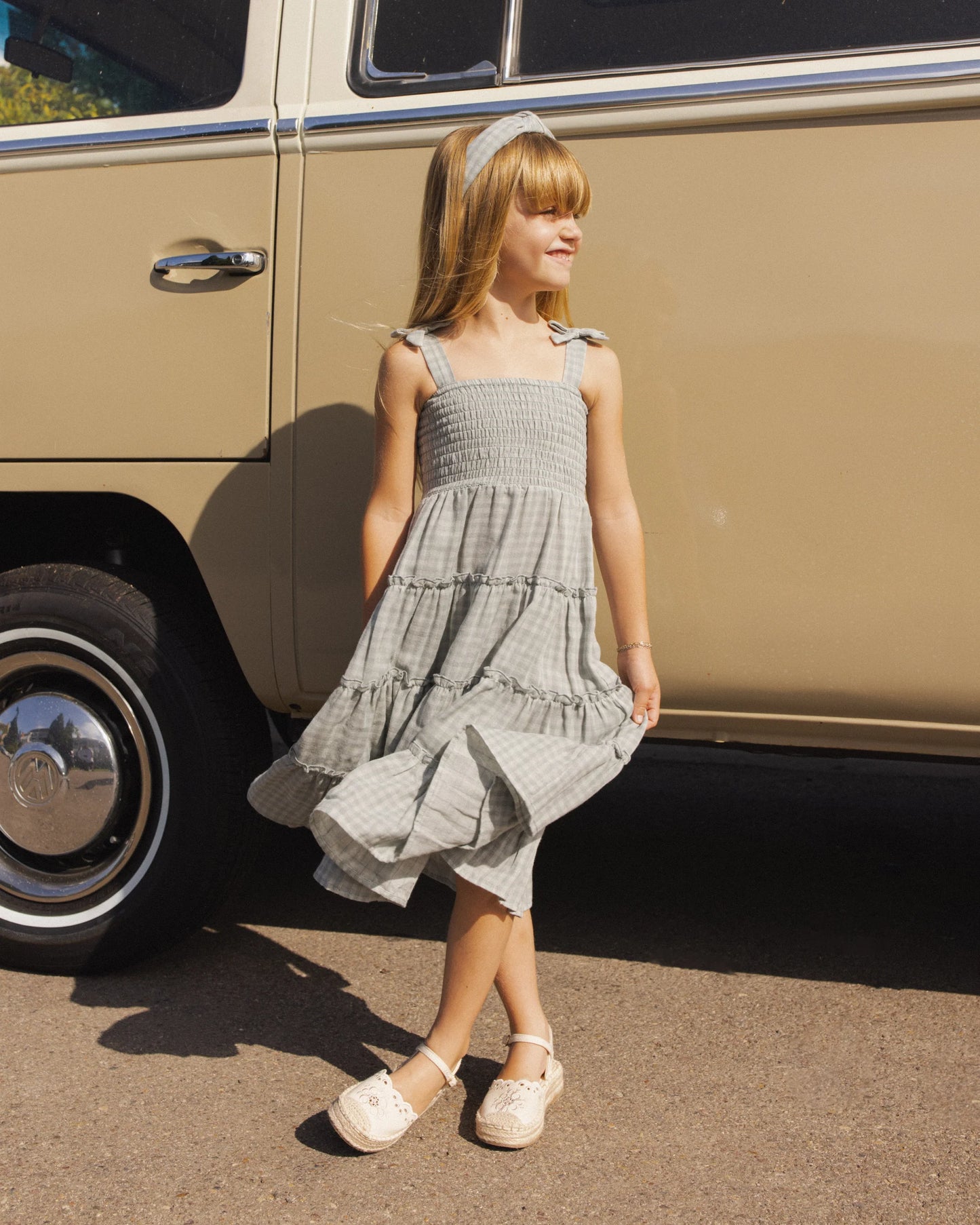 Green Gingham Taylor Dress