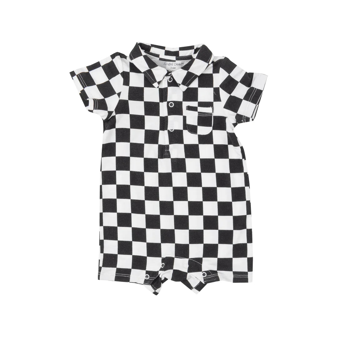 Checker Board Polo Shortie