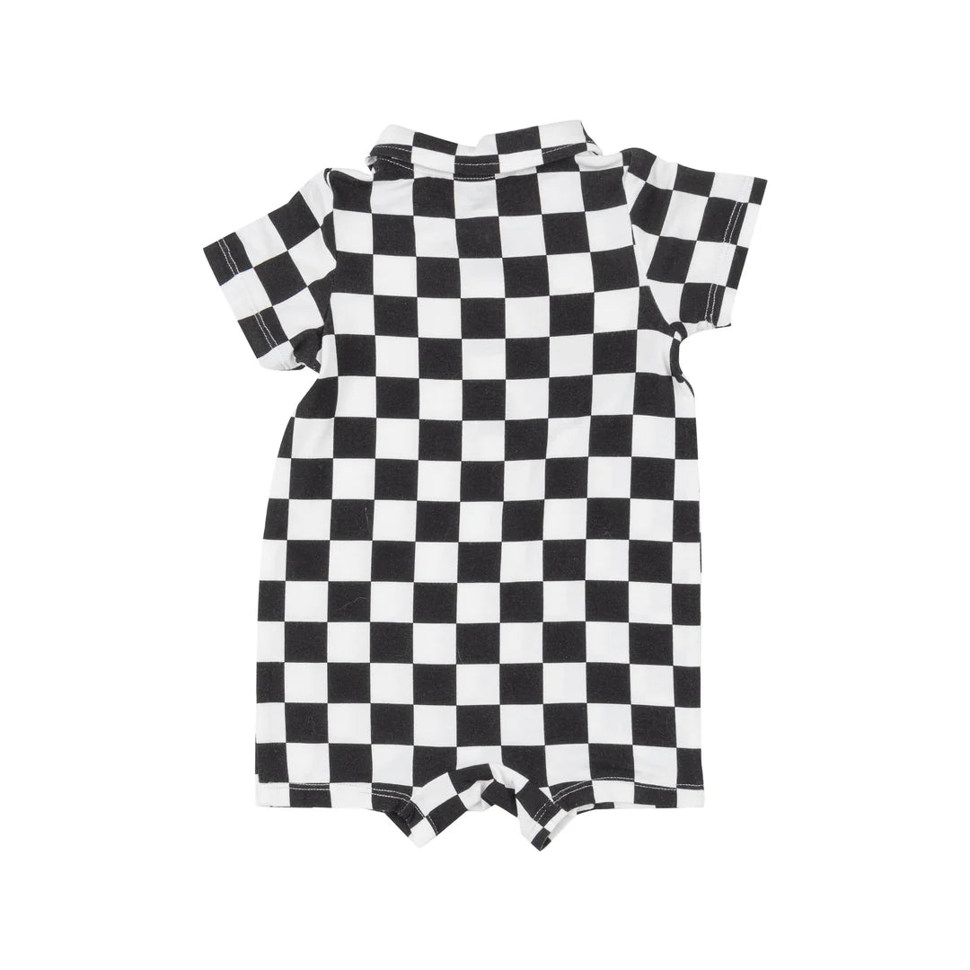 Checker Board Polo Shortie