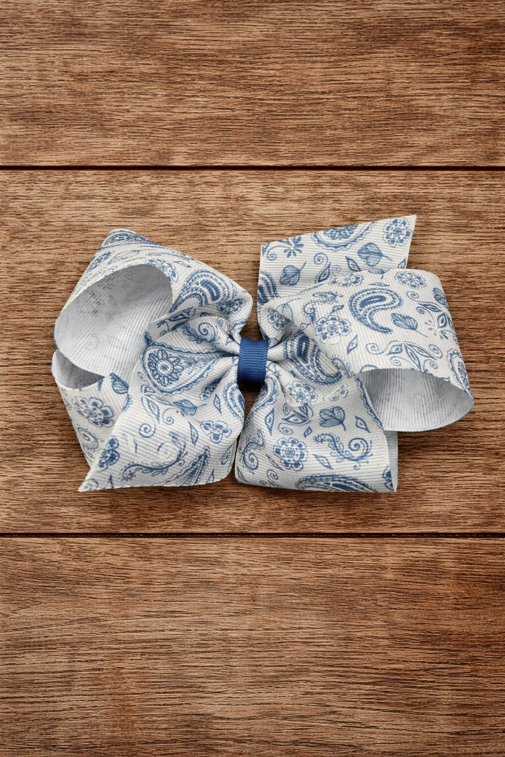 King Blue Paisley Gro Bow