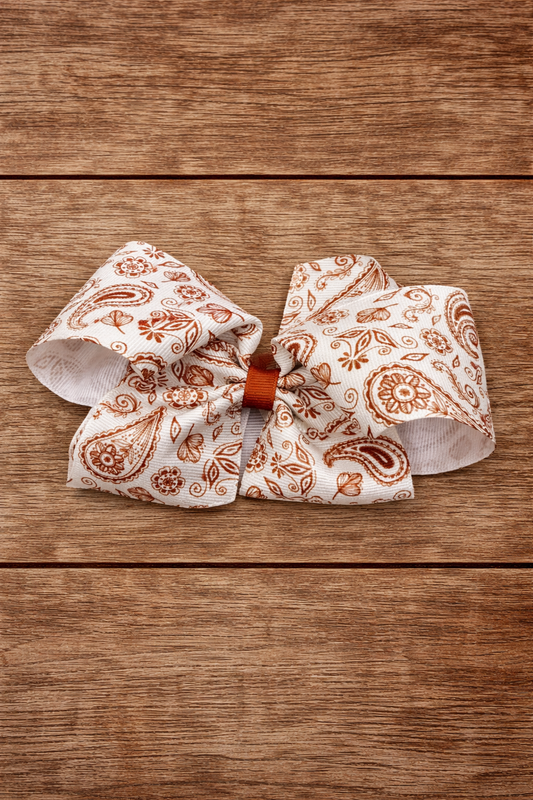 King Brown Paisley Gro Bow