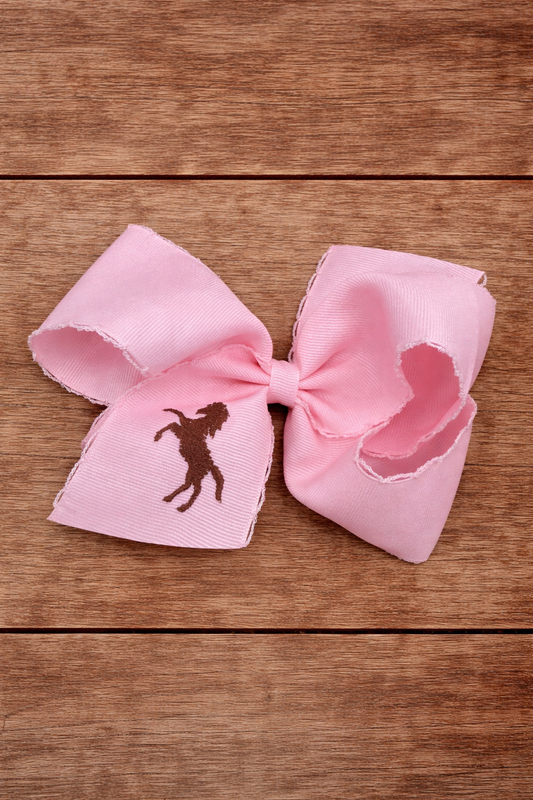 King Light Pink Horse Gro Bow