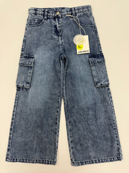 Wide Leg Denim Cargo