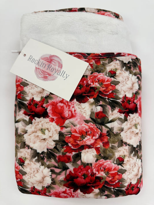 Crimson Bloom Swaddle