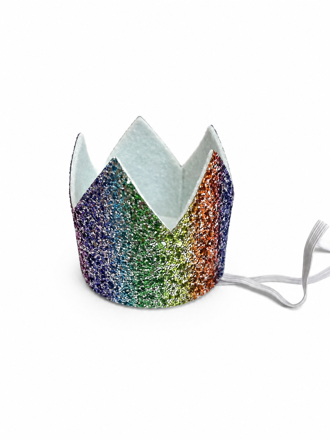 Rainbow Glitter Crown