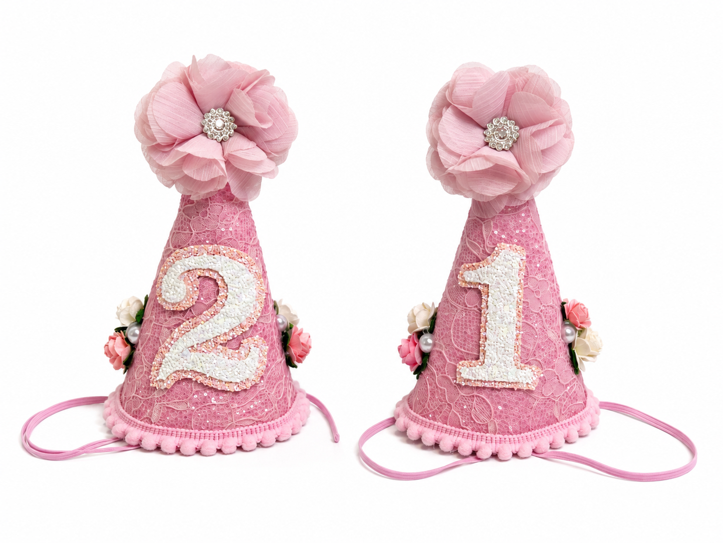 Blush Lace Party Hat
