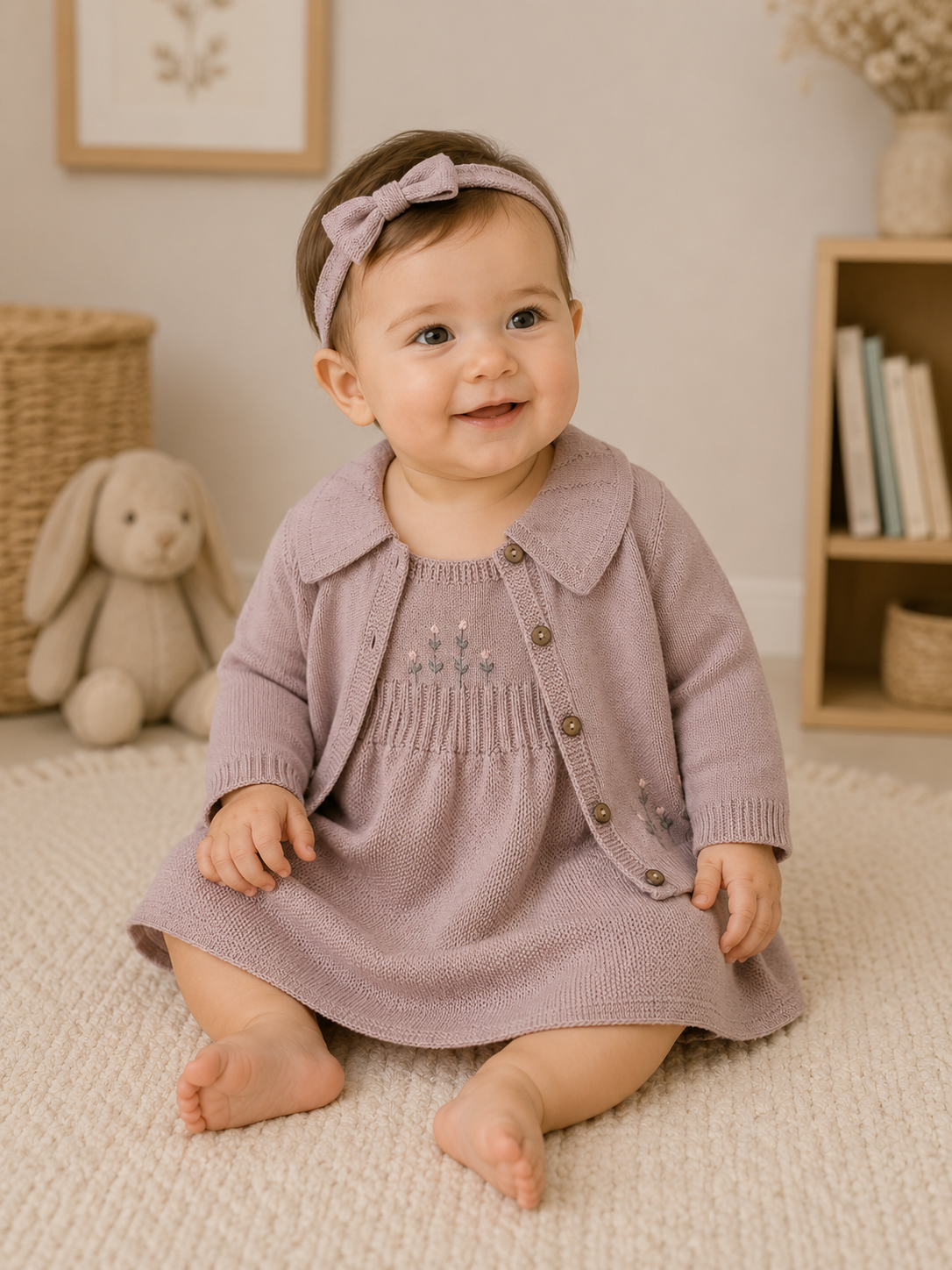 Dahlia Candy Embroidered Knit Cardigan
