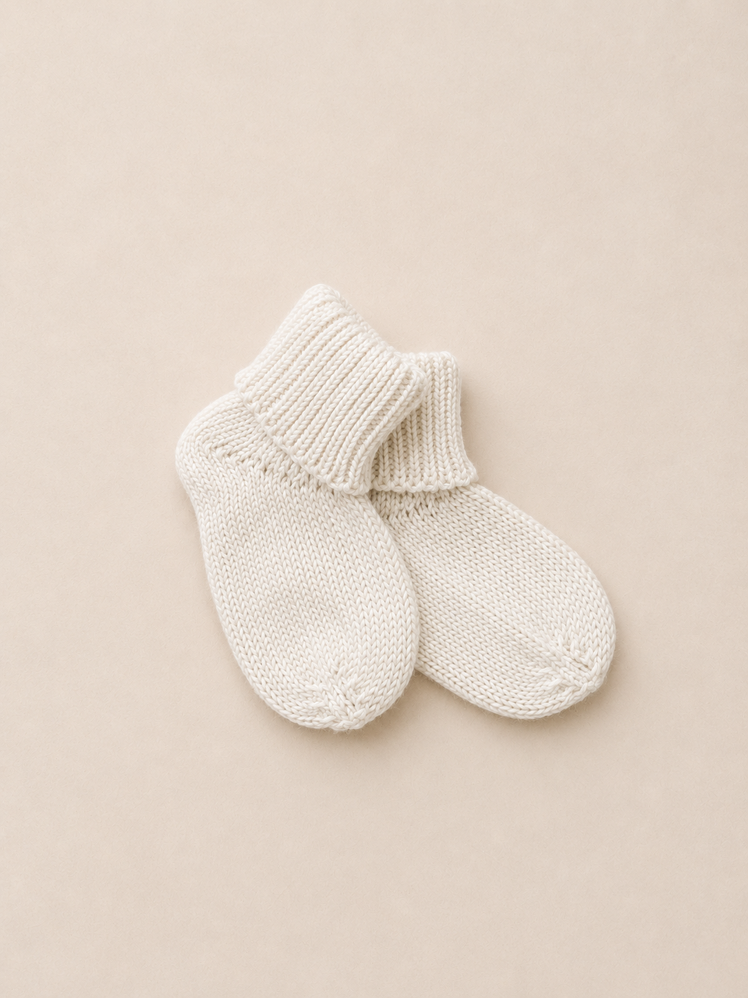 Cream Knit Socks