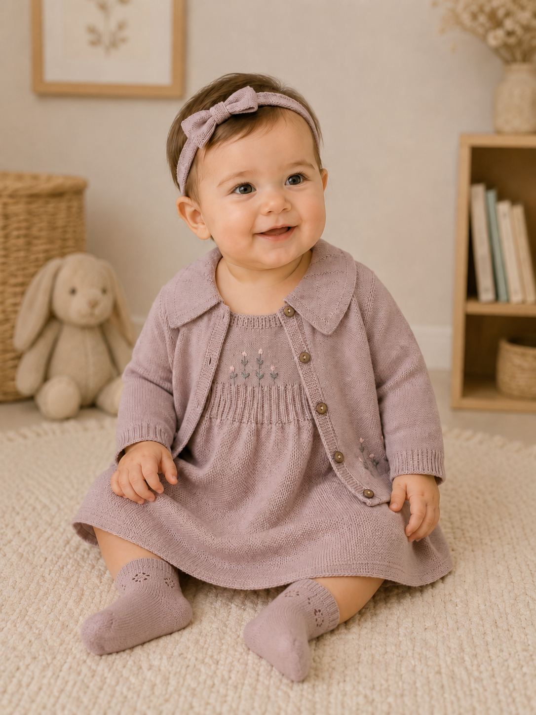 Dahlia Candy Embroidered Knit Cardigan
