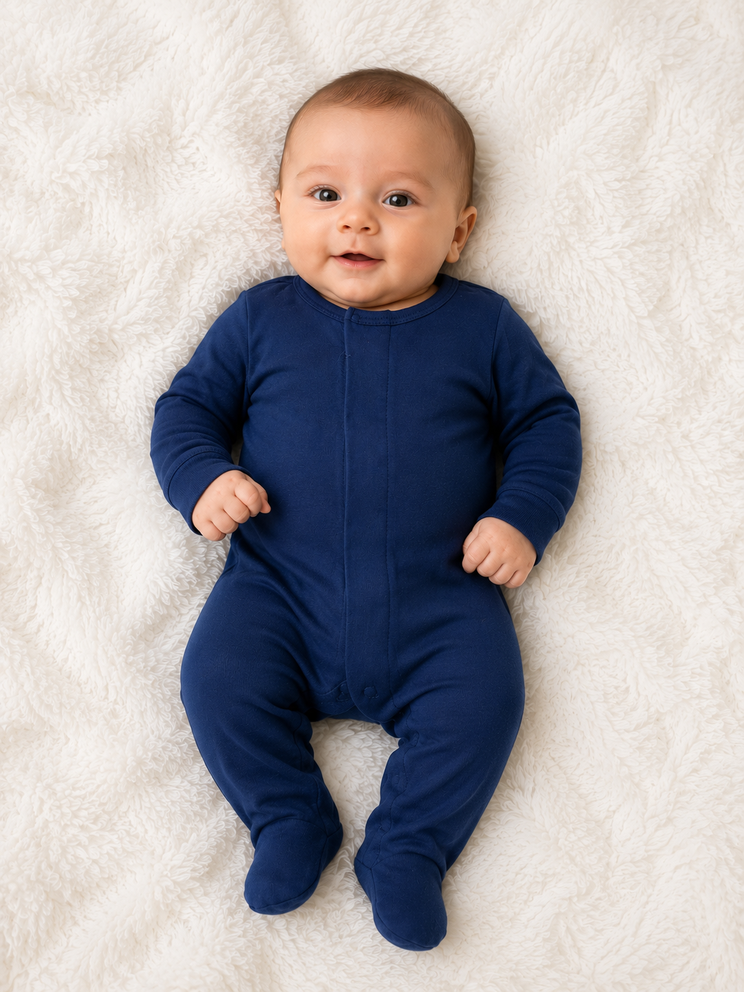 Blue Solid Modal Footie