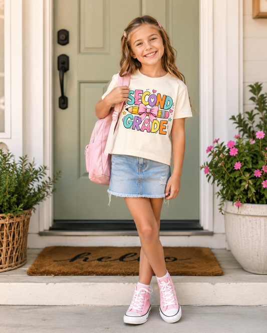 Second Grade Pencil Bow Shirt