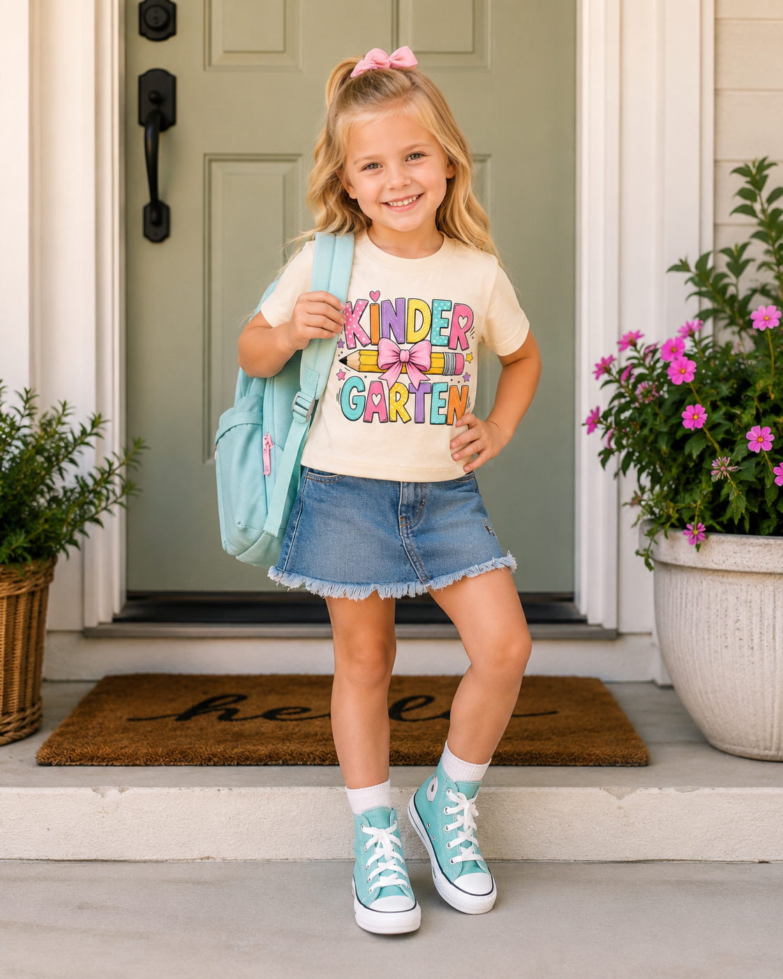 Kindergarten Pencil Bow Shirt