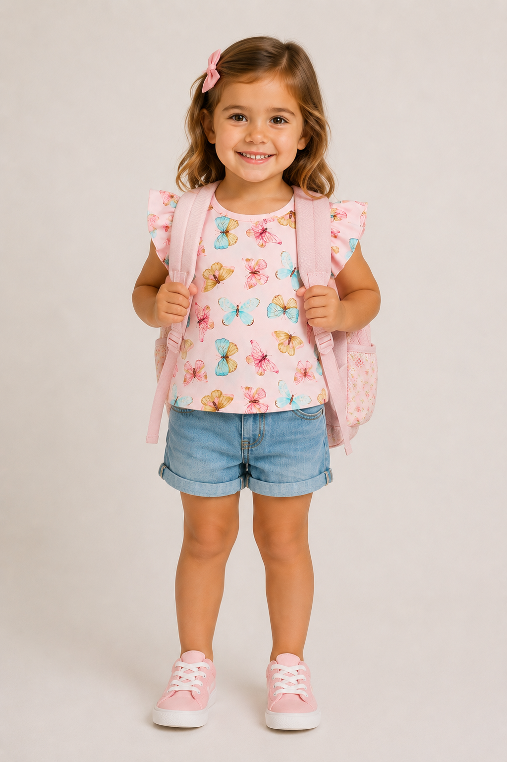 Butterfly Kisses SS Ruffle Tee