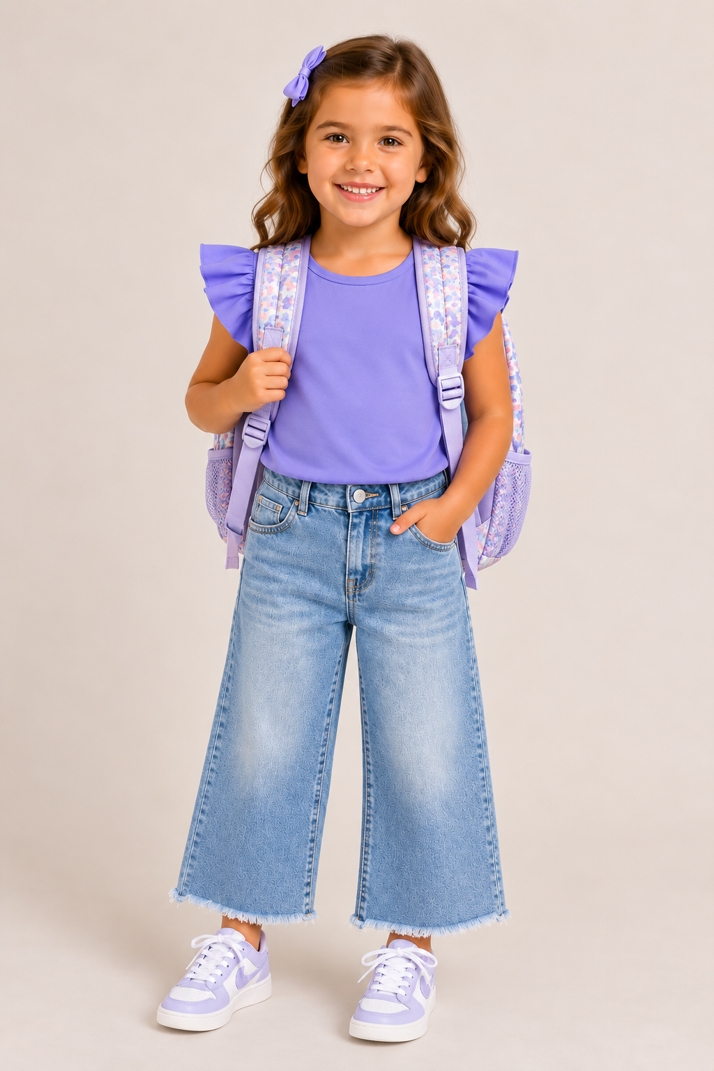 Periwinkle SS Ruffle Tee