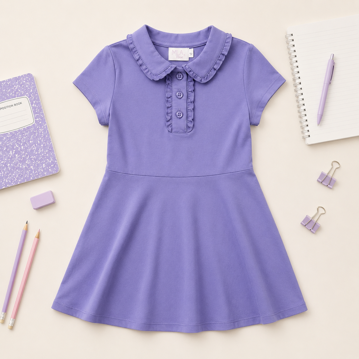 Periwinkle SS Polo Dress