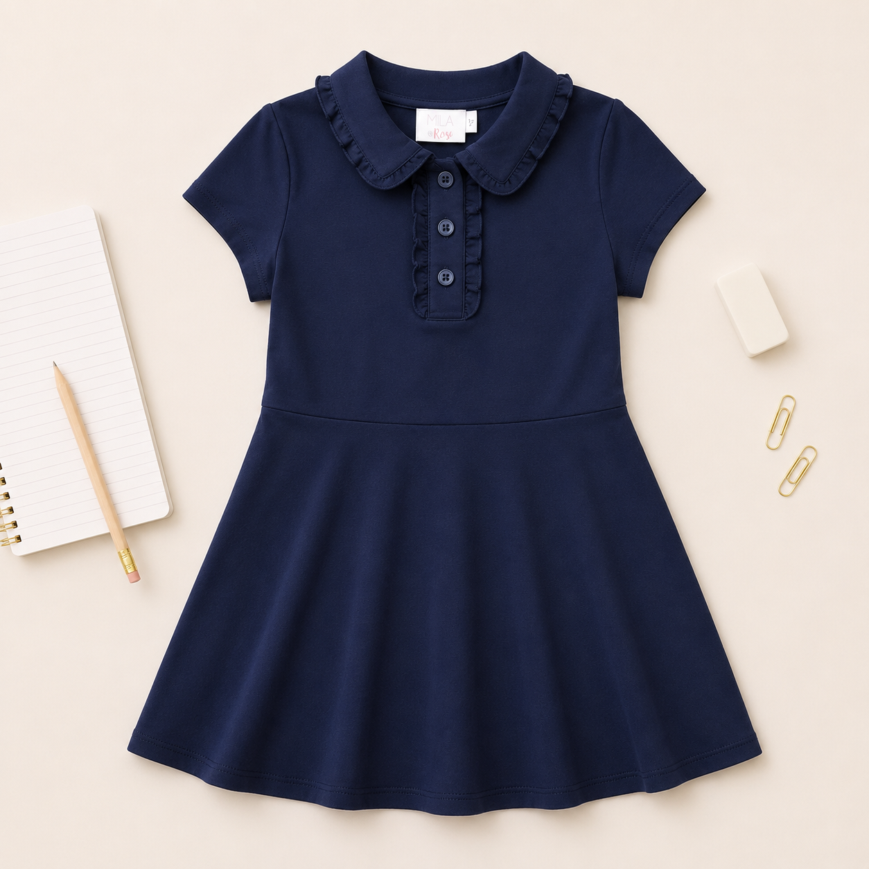 Navy SS Polo Dress