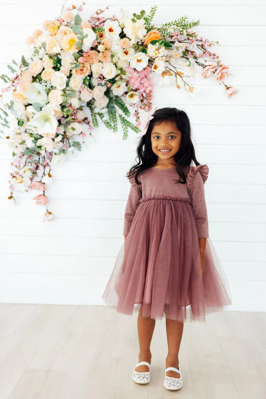 Mauve Shimmer Tutu Dress