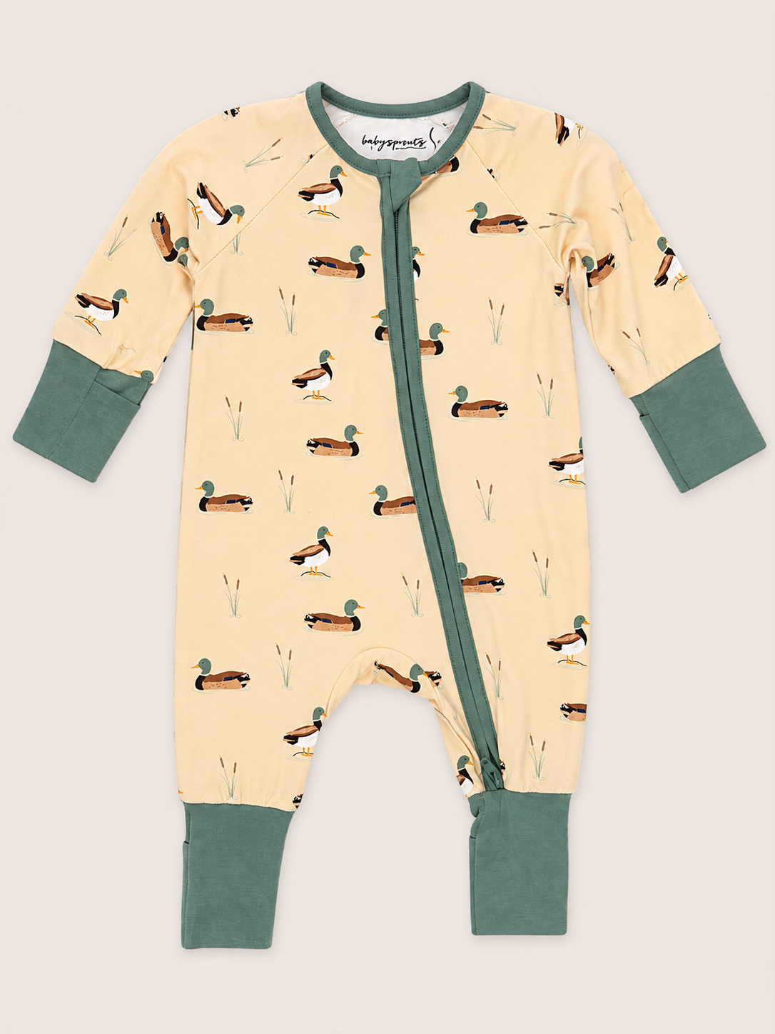 Mallard Ducks Zip Romper