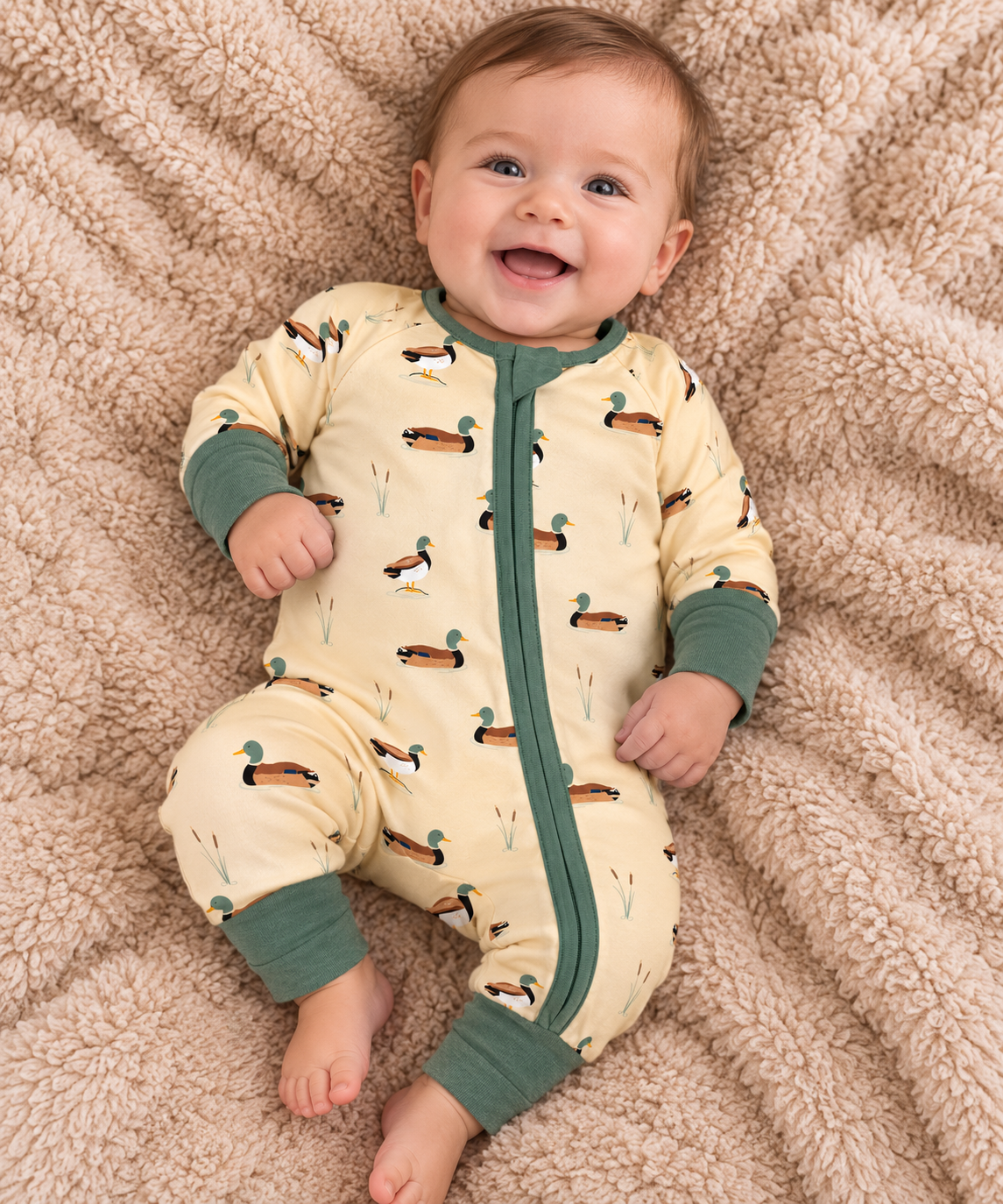 Mallard Ducks Zip Romper