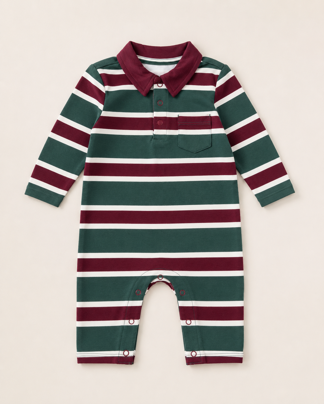 Rugby Striped Polo Romper