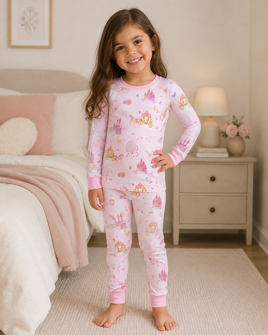 Princess, Unicorns, Castle L/S Loungewear Set
