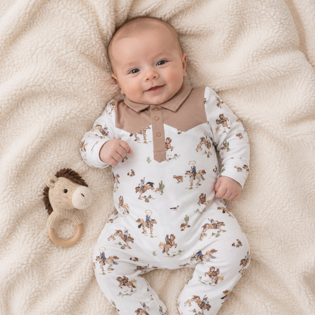 Horse Wrangler L/S Cowboy Romper