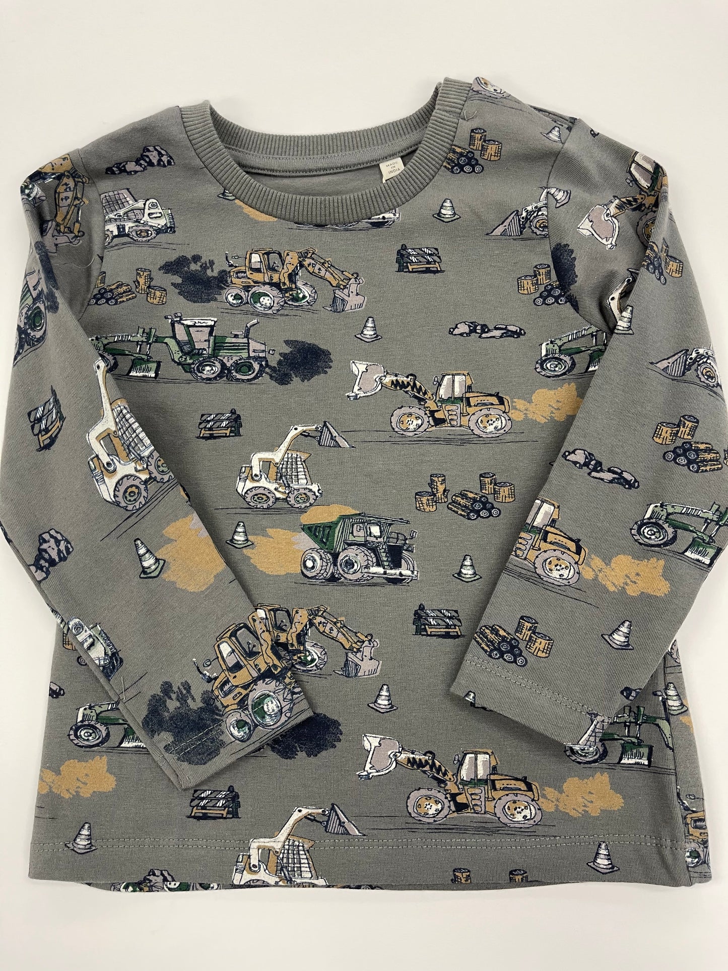 Construction Vehicles L/S Grey