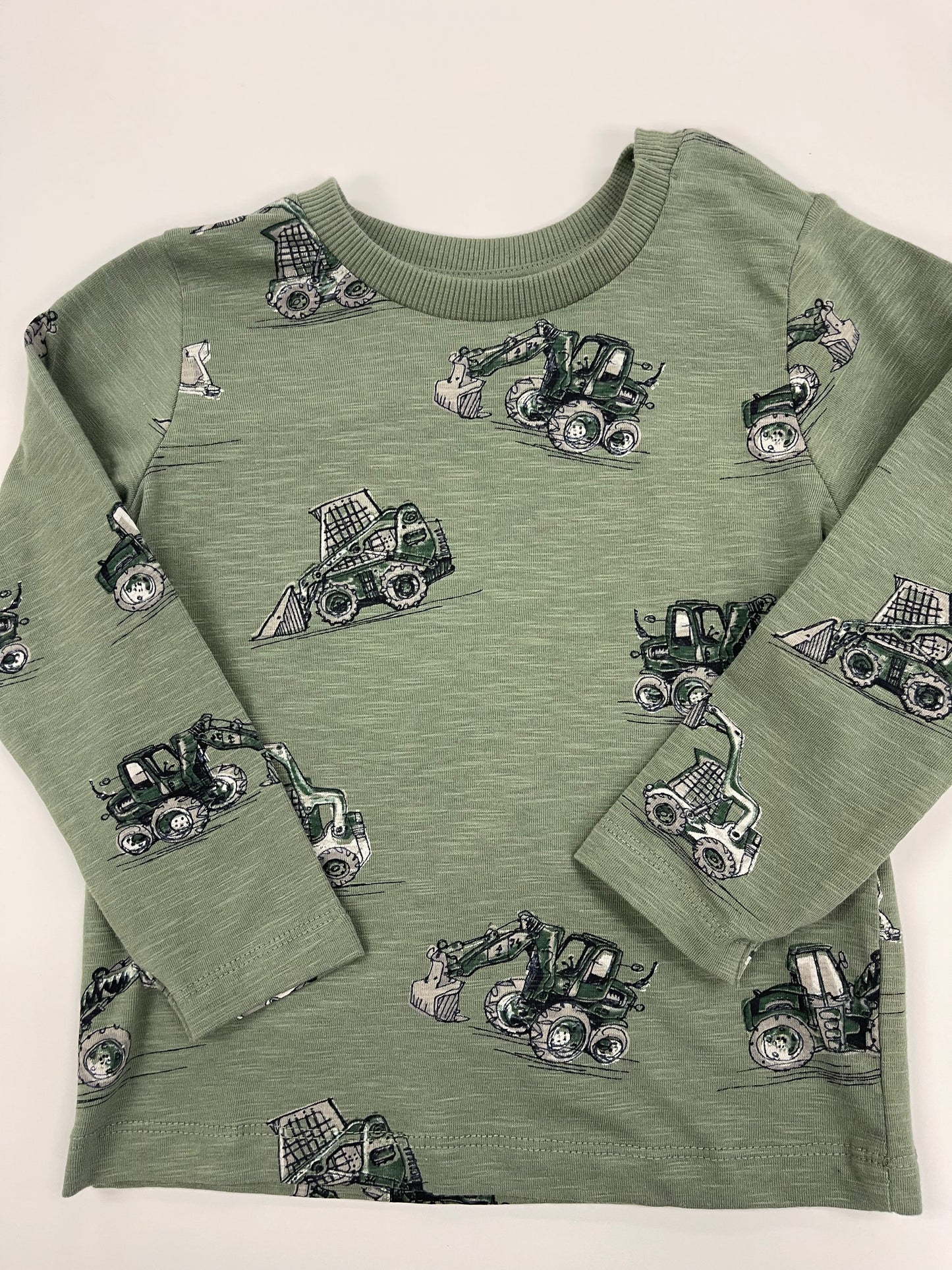 Construction Vehicles L/S Green