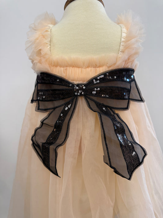 Sequin Bow Dress Butter