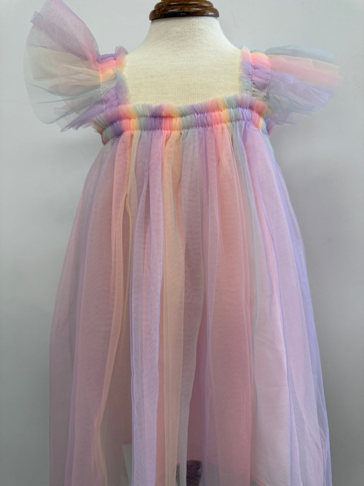 Butterfly Wings Tulle Dress Pastel Rainbow