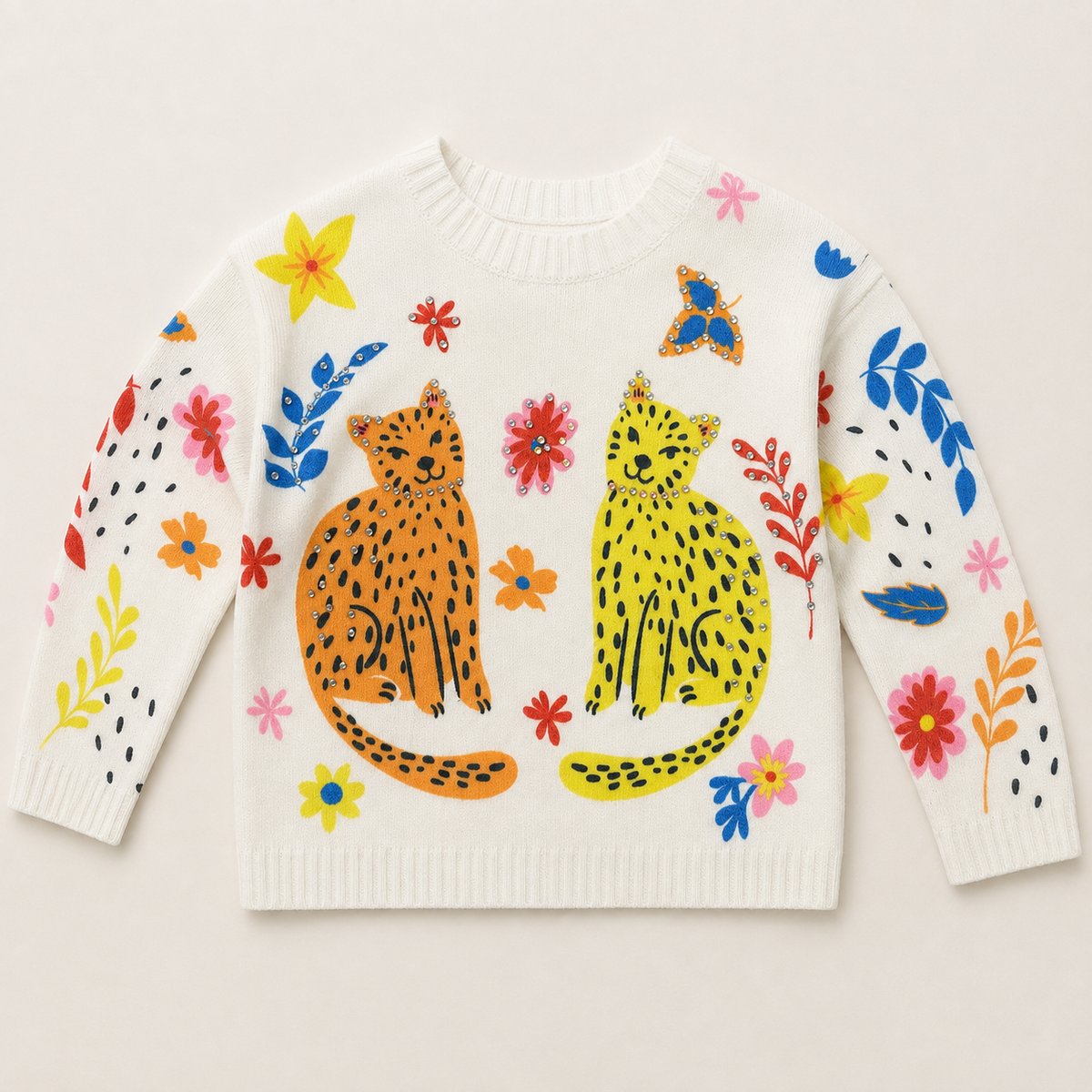 Twin Cat Knit Sweater