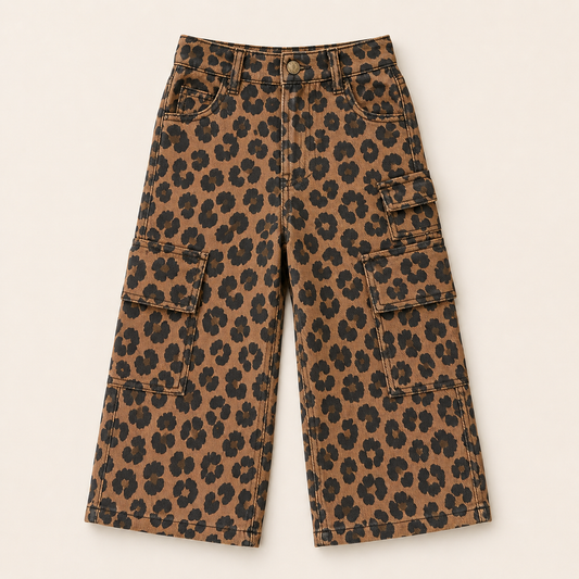 Leopard Print Cargo Pants