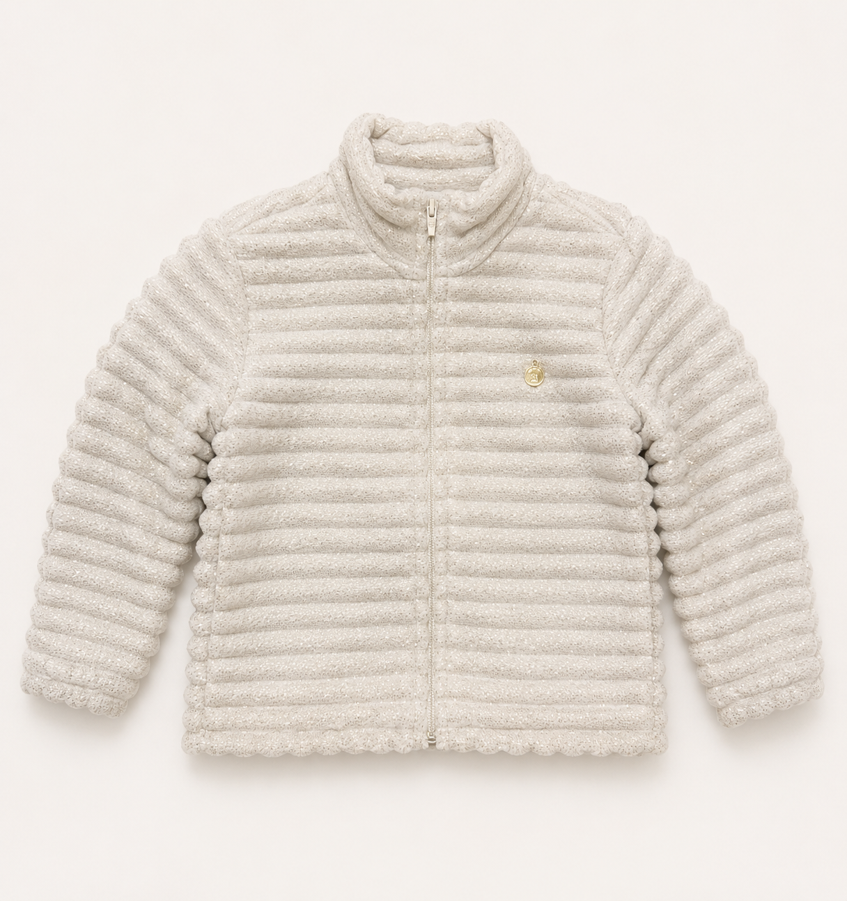 Beige Shimmer Fur Jacket