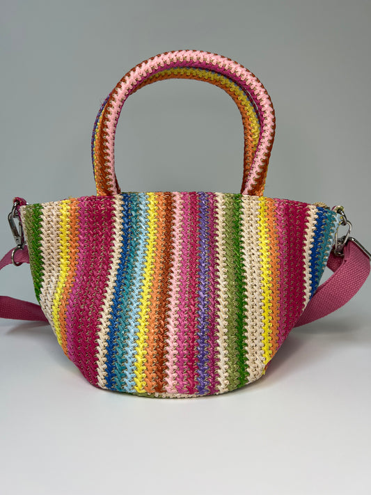 Raffia Multi Color Tote