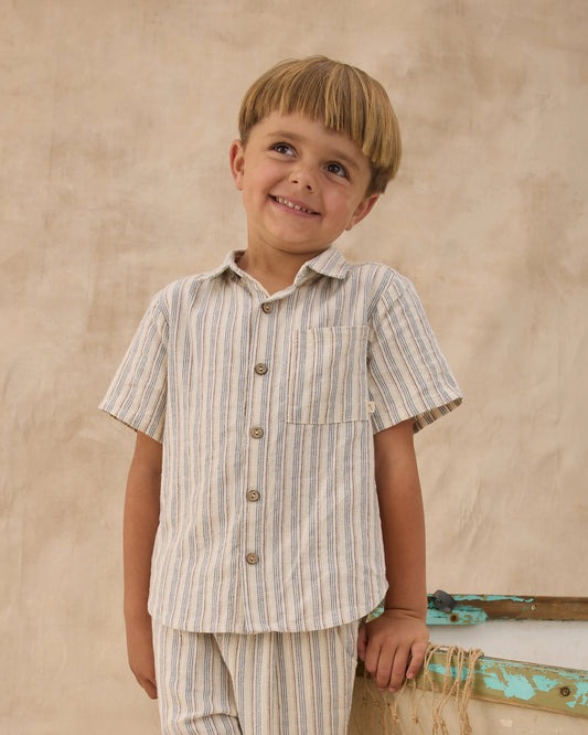 Nautical Stripe Collared Shirt