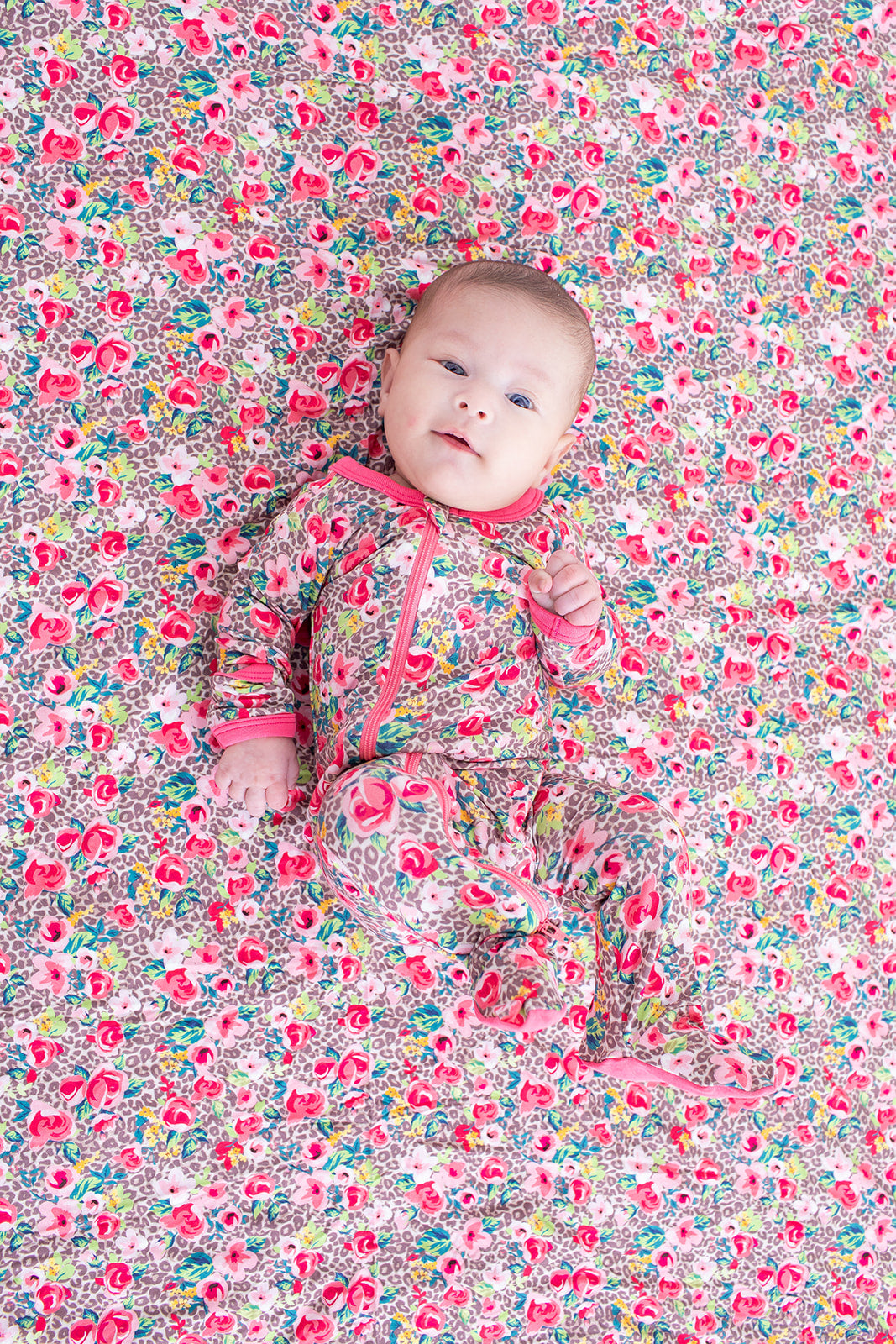 Leopard Floral Footie