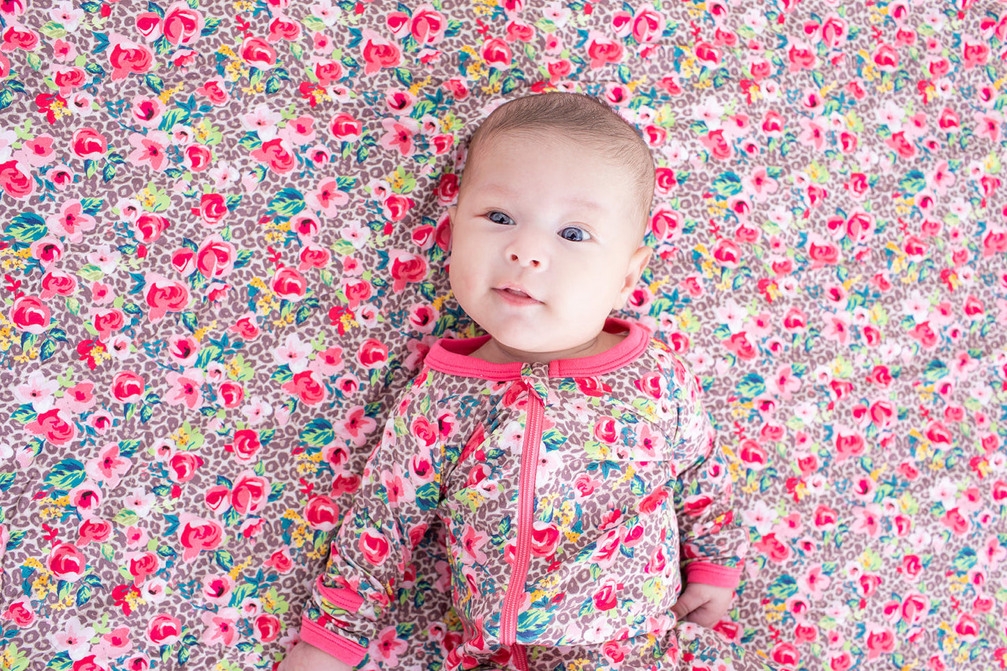 Leopard Floral Footie
