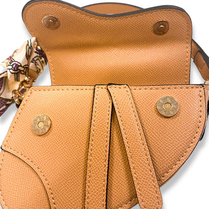 Beige Saddle Purse