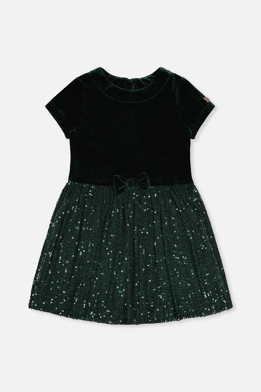 Forest Green Velour Sequin Dress