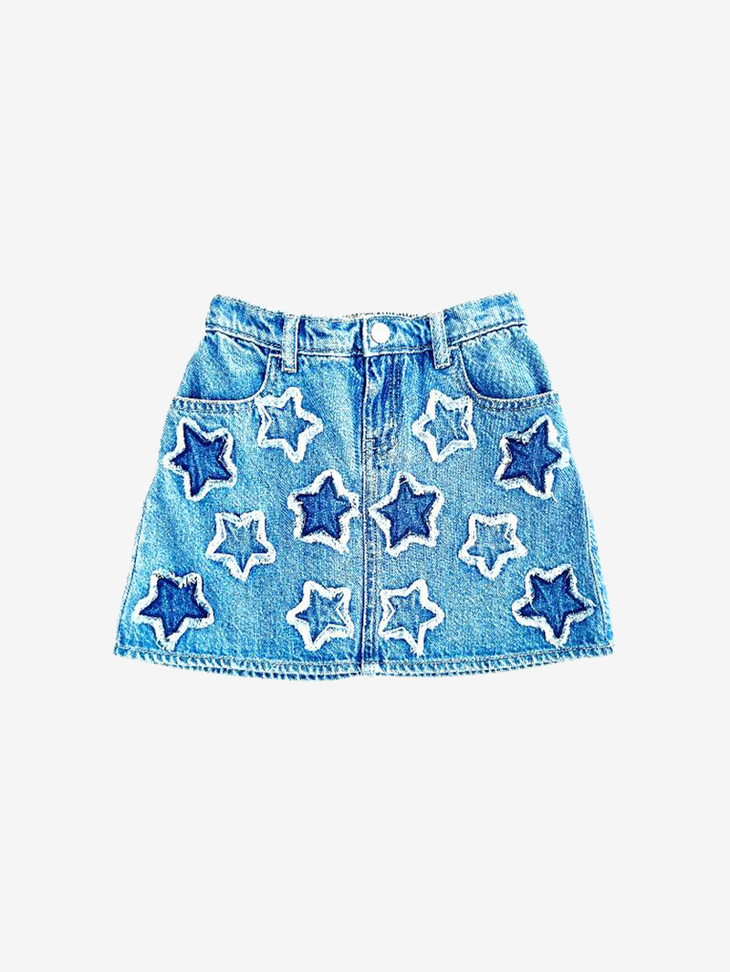 Thea Star Patch Denim Skirt