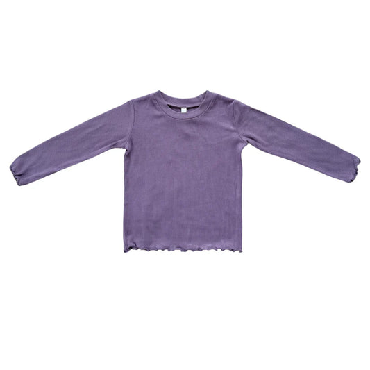 Plum Lettuce Hem Tee