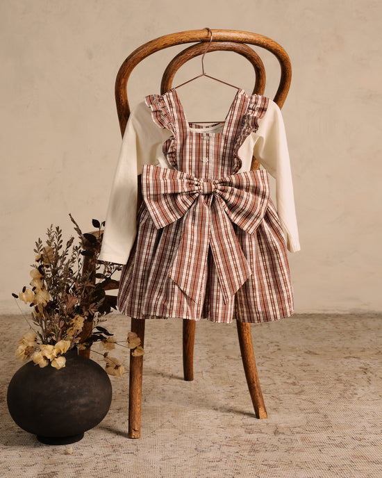 Agartha Copper Plaid Dress