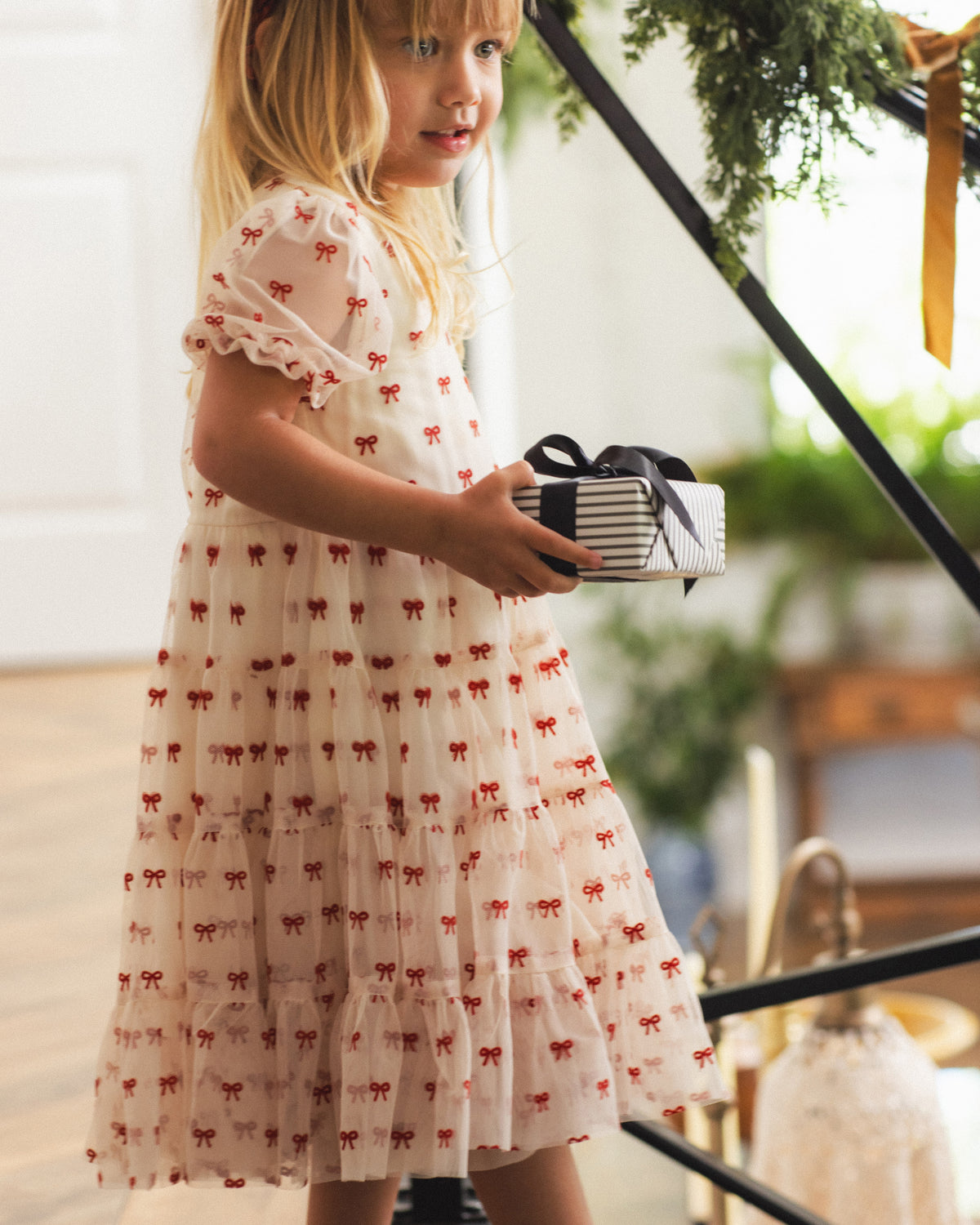 Dottie Dress Ruby Bows