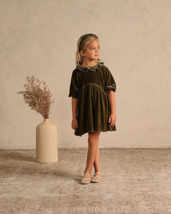 Adeline Olive Dress