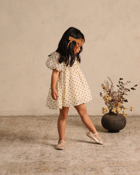 Luna Flocked Daisy Dress