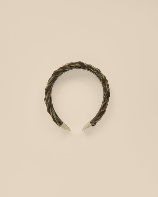 Olive Velvet Braided HB