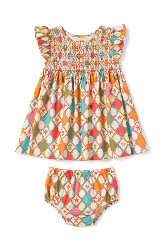 Olive Smocked Set