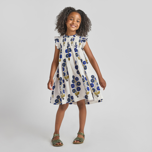Navy Buttercup Floral Stevie Dress