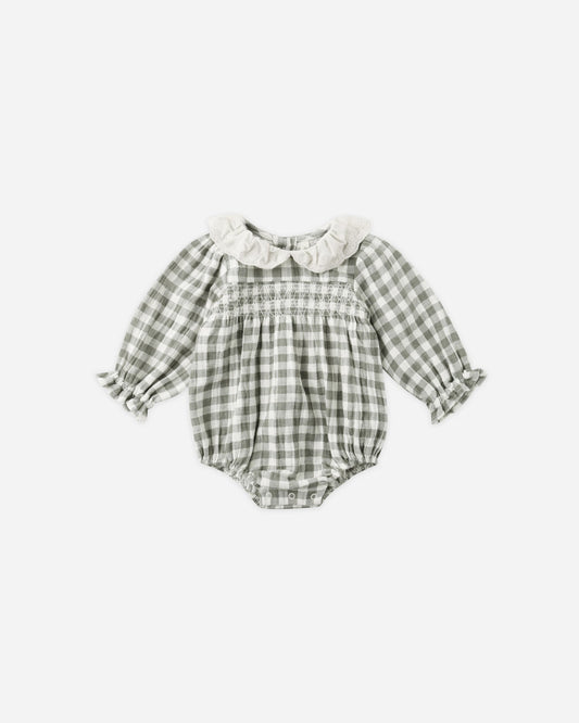 Callie Romper Forest Check