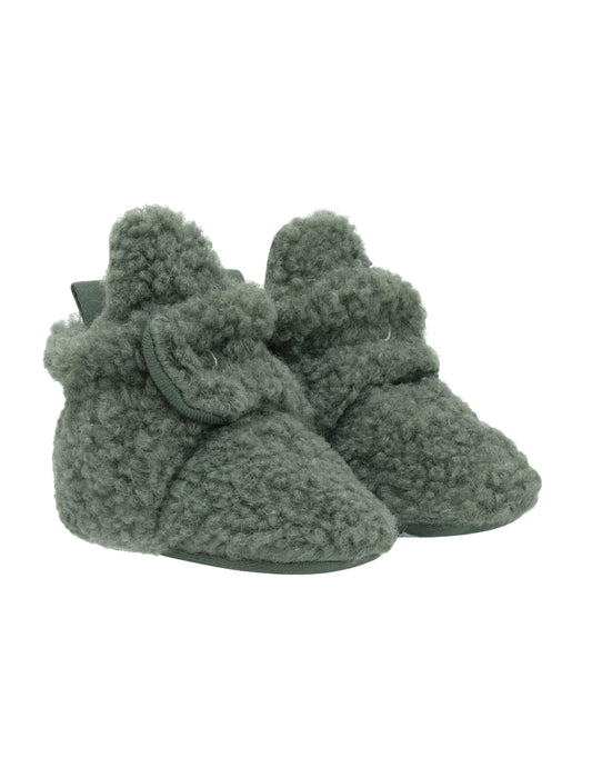 Sherpa Snap Booties Olive